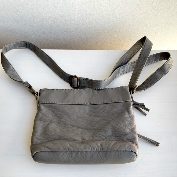 Bueno leather gray crossbody shoulder bag - Picture 3 of 9